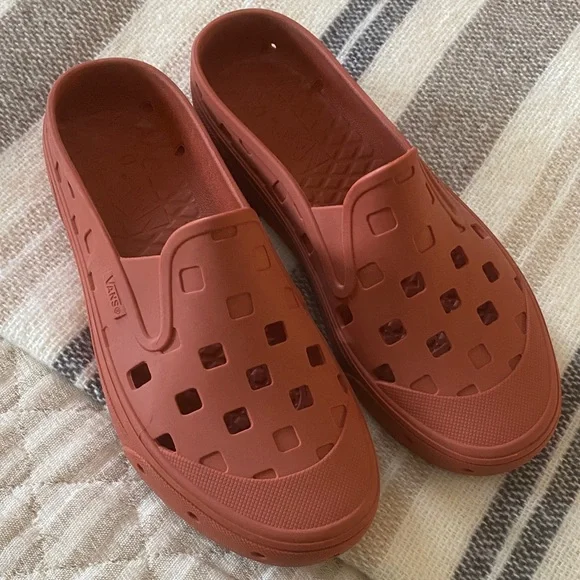 Vans Orange Slip-On Trk Mule- open back - Picture 2 of 8
